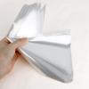 100 Pcs Cone Shaped Treat Bags - 11.8x6.3 Inches, Triangle with Ties, Clear Plastic for Popcorn, Cookies, Candy view 3