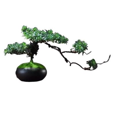 Artificial Bonsai Tree Office Simulation Welcome Bonsai Decoration Desktop Decoration Living Room Artificial Pine Tree Landscaping Office Decoration Bonsai (Color : C)