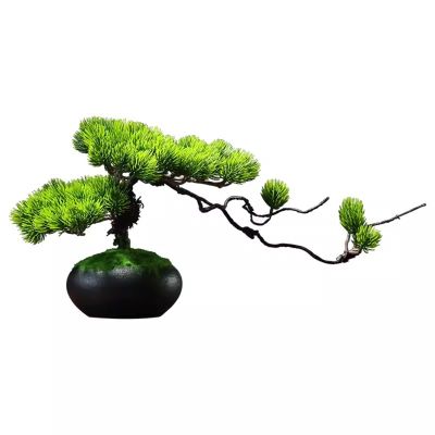 Artificial Bonsai Tree Office Simulation Welcome Bonsai Decoration Desktop Decoration Living Room Artificial Pine Tree Landscaping Office Decoration Bonsai (Color : A)