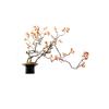 Artificial Bonsai Tree Chinese Zen Autumn Leaf Berry Dried Branch Flower Art Bonsai Ornament Living Room Villa Wabi Sabi Wind Simulation Flower Office Decoration Bonsai view 1