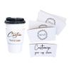 10-20oz Custom White Coffee Cup Sleeves,Personalized Disposable Corrugated Paper Cup Sleeves,Coffee Sleeves for Events Party Wedding,Baby Shower,Anniversary,Engagement view 1