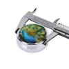 Peacocks Feather Print Pill Box Round Metal Pill Case 3 Compartment Cute Portable Travel Pillbox Mini Medicine Storage Box for Pocket Purse view 4