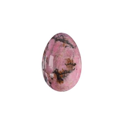 Undrilled Yoni Egg Natural Stone Jade Egg for Kegel Exercise Rose Quartz Yoni Egg,Rhodonite,40x25mm