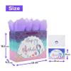 13" Large Purple Gift Bag Set with Greeting Card and Lavender Tissue Papers (Mermaid Design) for Girls' Birthday Party, Women's Birthday Parties, Baby Shower, Baby Girl - 13x5.2x10.2, 1 Pcs. view 2