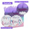 13" Large Purple Gift Bag Set with Greeting Card and Lavender Tissue Papers (Mermaid Design) for Girls' Birthday Party, Women's Birthday Parties, Baby Shower, Baby Girl - 13x5.2x10.2, 1 Pcs. view 4