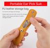 Ear Cleaner,Spring Ear Wax Cleaner Tool Set,Portable Ear Wax Cleaning Kit, Stainless Steel Spade Ear Cleaning, 6PCS Innovative Spring Earwax Cleaner Tool Set with Storage Bag (Purple) view 2