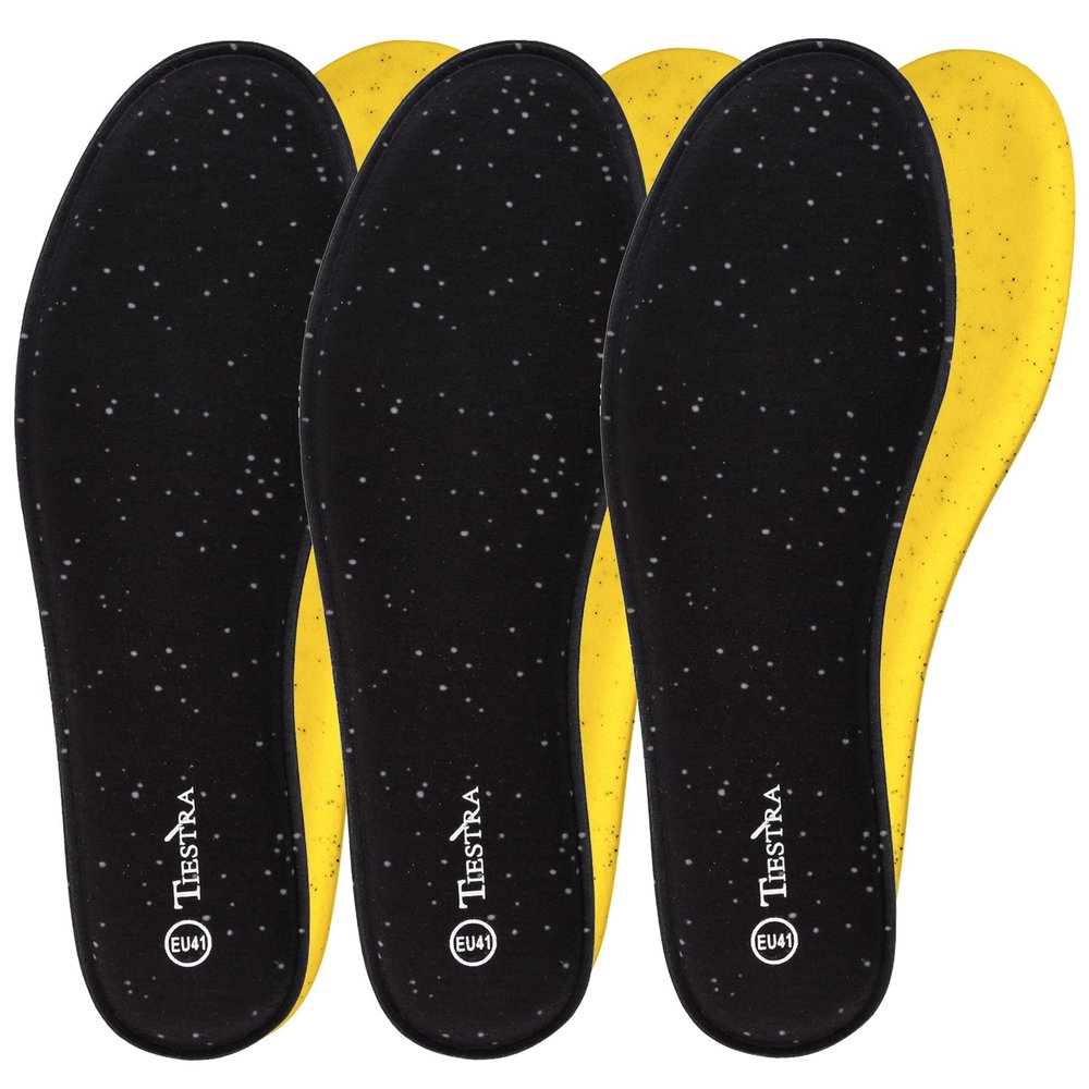 3 Pair -Shoe Inserts for Mens Memory Foam Insoles,Replacement Insoles for Work Boots Running Shoes, Cushion Shock Absorbing for Foot Pain Relief, Comfort Breathable Inner Soles Black 42EU,US9