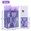 13" Large Purple Gift Bag Set with Greeting Card and Lavender Tissue Papers (Cartoon Happy Birthday) for Women's Birthday Party, Girls' Party, Baby Shower, or Baby Girl - 10.2x5.2x13, 1 Pcs. view 2
