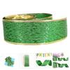 TEHAUX 1roll Saint Patrick's Day Ribbon Decorative Cloth for Present Wrapping DIY Crafts Floral Bouquets and Festival Decor Durable and Versatile Wrapping view 4