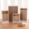 10Packs Rectangle Kraft Paper Box with PVC Window For Wedding ,Birthday Party,Jewelry, Candy Cookies Clear Boxes Decorative Gift Packaging (Kraft paper box+matt pvc,Inner Size:20*10*6cm Outer view 1