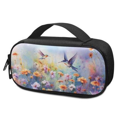 Pzuqiu Hummingbird Flower Insulin Cooler Travel Case for Medications, Diabetic Carrying Cooling Bag for Insulin Pen and Diabetic Supplies Handy Medication Insulated Case