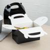 Bio Tek 6 x 3.5 x 3.5 Inch Gable Boxes For Party Favors, 25 Attractive Gift Boxes - With Built-In Handle, Greaseproof, Black Paper Barn Boxes, For Special Events Or Parties view 4