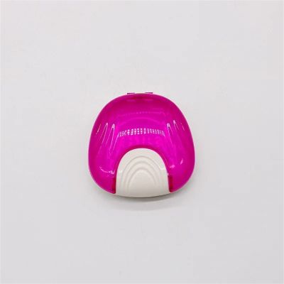 30-Piece Push-Type Tooth Retainer Denture Storage Box Partial Denture Box Orthodontic Small Tooth Box Travel Outdoor Box (Color : Purple)