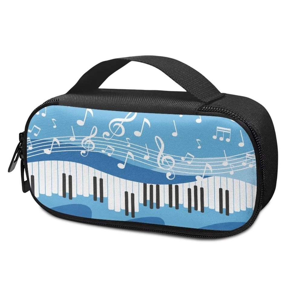 Pzuqiu Blue Piano Music Portable Insulin Cooler Travel Case, Diabetics Care Insulated Organizer Portable Cooling Bag for Insulin Pen and Medication Diabetic Care