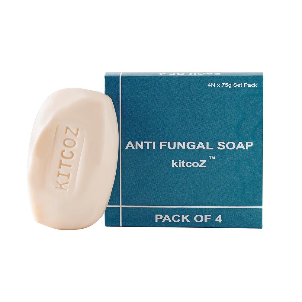 Buffo Kitcoz Soap (Pack Of 4) | Anti Fungal & Anti Bacterial Soap For Intensive Fungal Infections Of The Skin | Anti Itching Soap - Good For All Types Of Skin | (Pearl White) 75 Gm/Soap