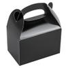 Bio Tek 4 x 2.5 x 2.5 Inch Gable Boxes For Party Favors, 25 Attractive Gift Boxes - With Built-In Handle, Greaseproof, Black Paper Barn Boxes, For Special Events Or Parties view 1