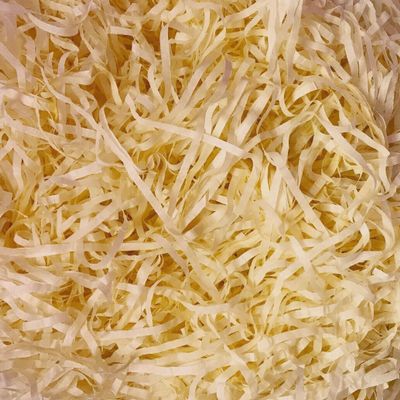 InsideMyNest Muted Neutral Tissue Paper Sheets Shred Packaging Box Filler Premium Quality Eco Friendly (Shred (60g), French Vanilla (Deep))