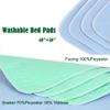 Washable Quick Dry Underpads Incontinence Bed Pads Reusable Waterproof Chucks Pads Hospital Large Bed Pads for Kids Adult Pee Pad for Dog Cat Pet Training 2 Pack 48" x 48"Blue/Green view 2