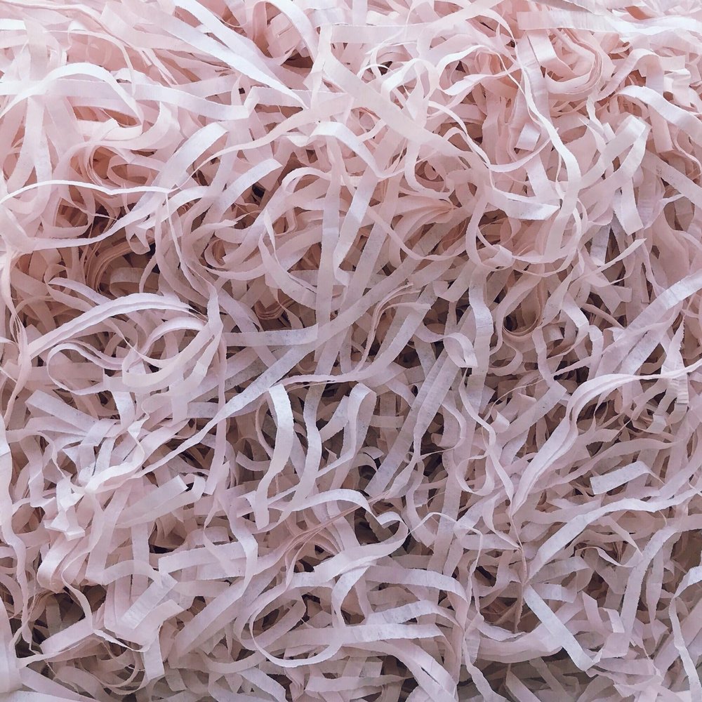 InsideMyNest Muted Neutral Tissue Paper Sheets Shred Packaging Box Filler Premium Quality Eco Friendly (Shred (60g), Cashmere Blush)