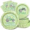 OuteGo Tractor Party Decorations - 20 Packs Plates and Napkins - Disposable, Stylish Supplies for Birthdays and Events view 1