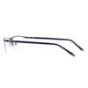 HELES Men's Half Rim Metal Alloy Reading Glasses Polycarbonate UV+420cut Blue Light Blocking Single Vision Computer Reader-Blue||+1.00 Strength view 4