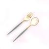 24 Metallic Gold Dusty Sage Green Disposable 6 in Premium Plastic Cutlery Spoons Forks Set Wedding Party Events Reception Home Decorations Supplies view 1