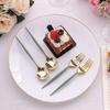 24 Metallic Gold Dusty Sage Green Disposable 6 in Premium Plastic Cutlery Spoons Forks Set Wedding Party Events Reception Home Decorations Supplies view 3