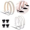 Asnewa Elastic High Heels Shoe Straps, High Heel Anti-Loose Straps, Rhinestone Elastic Detachable Shoe Straps for Heels with Anti-Slip Stickers (2pairs 05) view 1