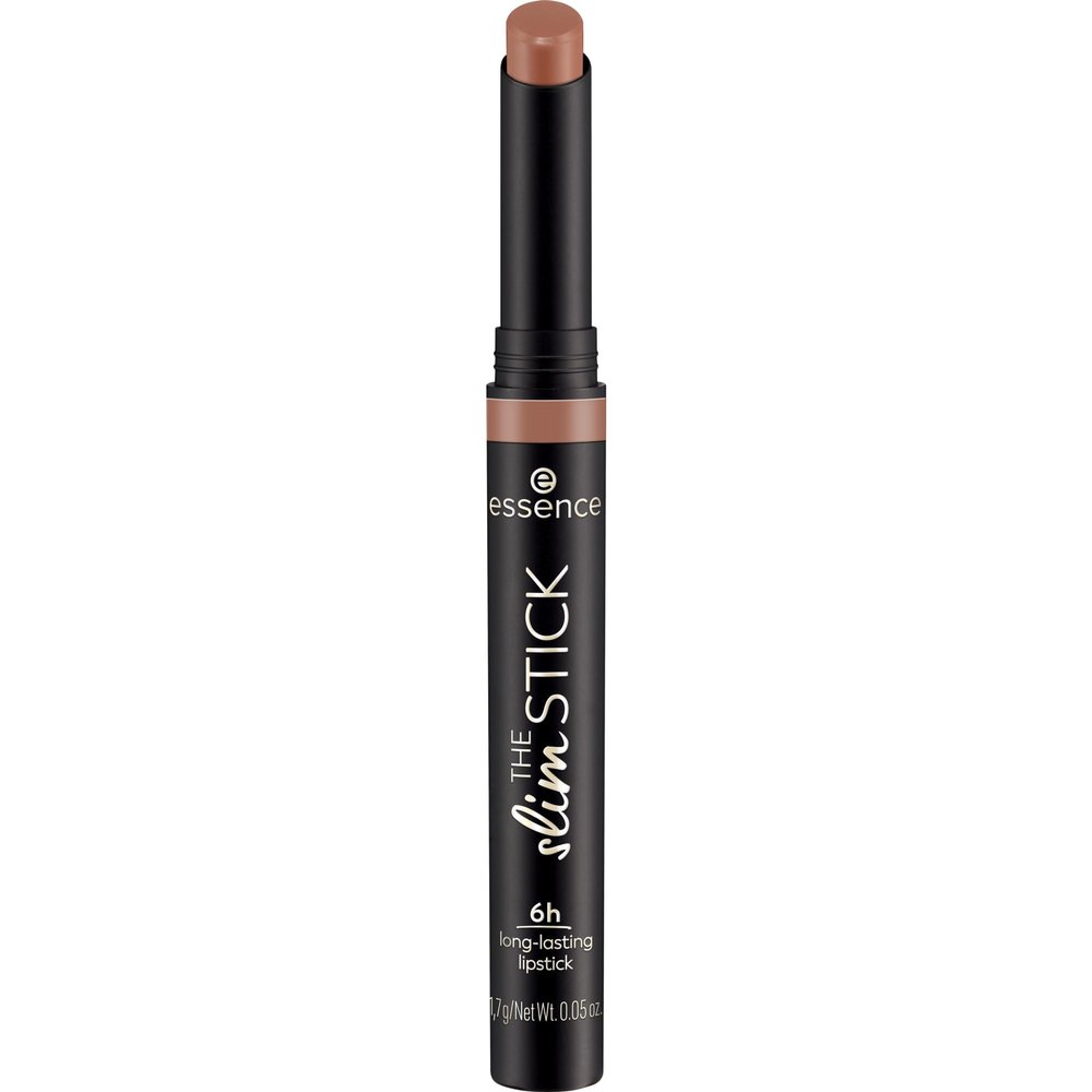 essence The Slim Stick, rossetto, n. 101, nude, a lunga durata, nutriente, risultato espresso, colori intensi, opachi, vegani, senza profumo, senza alcool, senza parabeni, confezione da 1,7 g