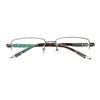 HELES Men's Metal Half Rim Rectangle Eyewear Blue Light Blocking Single Vision Reading Glasses UV+420cut Computer Readers -Gunmetal||+2.50 Strength view 2