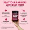 Organic Beet Root Powder with Vitamin B12 & Coryceps - Nitric Oxide Supplement - Beetroot Powder for Energy & Post Workout Recovery - Mix with Water or Smoothies, Cherry Berry Flavor - 30 Servings view 3
