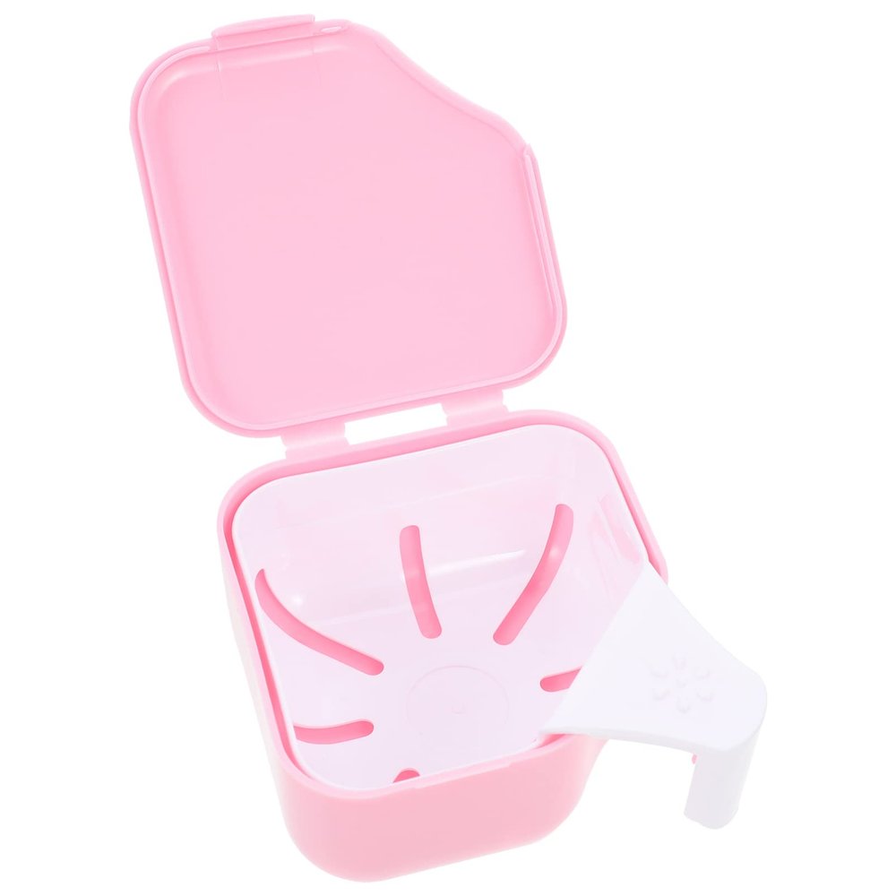 SaditY Retainer Case Cleaner Denture Bath Box False Teeth Storage Organizer Retainer Soak Holder Box Cleaner Braces Mouth Guard Night Guard Retainers, style