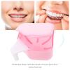 SaditY Retainer Case Cleaner Denture Bath Box False Teeth Storage Organizer Retainer Soak Holder Box Cleaner Braces Mouth Guard Night Guard Retainers, style view 2