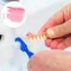 SaditY Retainer Case Cleaner Denture Bath Box False Teeth Storage Organizer Retainer Soak Holder Box Cleaner Braces Mouth Guard Night Guard Retainers, style view 3