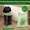 10-13 Gallon Compostable Trash Bags with Drawstring, Heavy Duty Extra Thick 1 Mil, 49.21 Liter, Tear Resistant & Odorless Kitchen Food Scrap Waste Bag, US BPI and OK Compost Home Certified (30 Count) view 2
