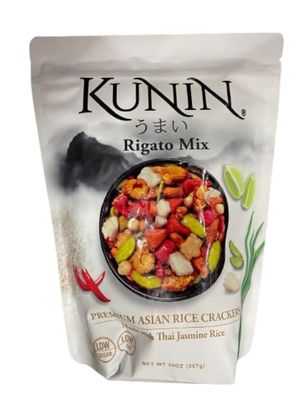 KUNIN Rigato mix, premium Asian rice crackers, made with Thai jasmine rice, 20 oz