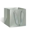 ADIDO EVA Silver Square Gift Bags Small Size Square Bottom Paper Bags with Handles for Party Favor, Shopping Bag (8x8x8 In, 10 CT) view 1