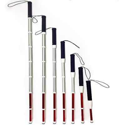 54 inches Long Portable White Cane Lightweight Aluminum Telescoping Blind Walking Stick for The Blind Foldable White Cane