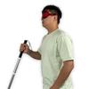 54 inches Long Portable White Cane Lightweight Aluminum Telescoping Blind Walking Stick for The Blind Foldable White Cane view 4