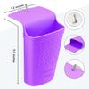 CROWATTS 2 Pack Heat Resistant Silicone Hair Iron Mat and Pouch,Portable Travel Hair Straightener Mat and Holder for Hair Styling Tools.(Purple) view 2