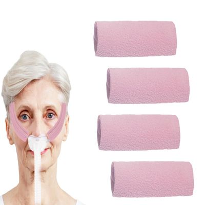 4 Pack CPAP Strap CoversCPAP Mask Strap Cover, Face Cushion Cover, CPAP Headgear Strap Covers CPAP face Pads, Comfortable CPAP Supplies (Pink)