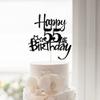Kaoenla Happy 55th Birthday Cake Topper - Hello 55th/Cheers 55th Birthday,55 Wedding Anniversary, 55th Anniversary Party, 55 Years Love & Blessings Pledge Renewal Party Decora(55th, black) view 3