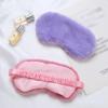 4 Pcs Plush Sleeping Eye Cover Furry Sleep Eye Masks Soft Comfortable Blindfold Fluffy Eye Shades for Women Girls Pink Beige Grey Black view 4