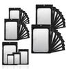 400 Pack 4 Size Bags with Clear Window,Scratch Resistant Hand Holographic Packaging Pouch,Resealable Bag for Small Bussiness Cookies Jewelry Candy Sample (Black, 2.43.9,3x4.7,47,5.57.9 inch) view 1