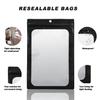 400 Pack 4 Size Bags with Clear Window,Scratch Resistant Hand Holographic Packaging Pouch,Resealable Bag for Small Bussiness Cookies Jewelry Candy Sample (Black, 2.43.9,3x4.7,47,5.57.9 inch) view 4