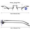 ABETOS Rimless Reading Glasses Blue Light Blocking Eyeglasses Men Women Frameless Lightweight Computer Readers, Transparent Grey 1.0 view 3
