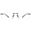 ABETOS Rimless Reading Glasses Blue Light Blocking Eyeglasses Men Women Frameless Lightweight Computer Readers, Transparent Grey 3.0 view 1
