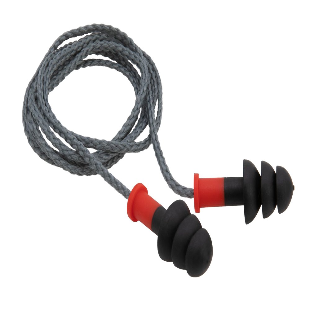 212 Performance Tri-Flange 27 dB NRR Reusable Ear Plugs, 100-Pair Box (HPR05C-05100)