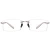 ABETOS Rimless Reading Glasses Blue Light Blocking Eyeglasses Men Women Frameless Lightweight Computer Readers, Transparent Curry 2.0 view 1