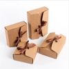 10pcs Gift Packaging Box, Red, Blue, Black, Kraft, Wedding, Birthday, Candy, Chocolate Cake, (14x14x5cm, Kraft) view 1